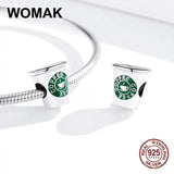 925 Silver Coffee Charm Beads for Bracelet Making