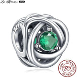 Green Zircon Heart Charm Bracelet for Women