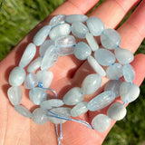 Irregular Aquamarine Stone Beads 8-10mm for Jewelry Making