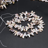 Natural Freshwater Pearl Irregular Beads Three-Seven Hole Loose Bead