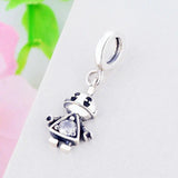 925 Silver Triangle Robot Charm for Pan Bracelet