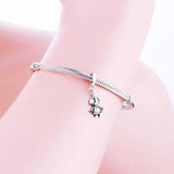 925 Silver Triangle Robot Charm for Pan Bracelet