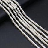 Freshwater Pearl Oval Abacus Beads 4-5mm