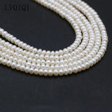 Freshwater Pearl Oval Abacus Beads 4-5mm