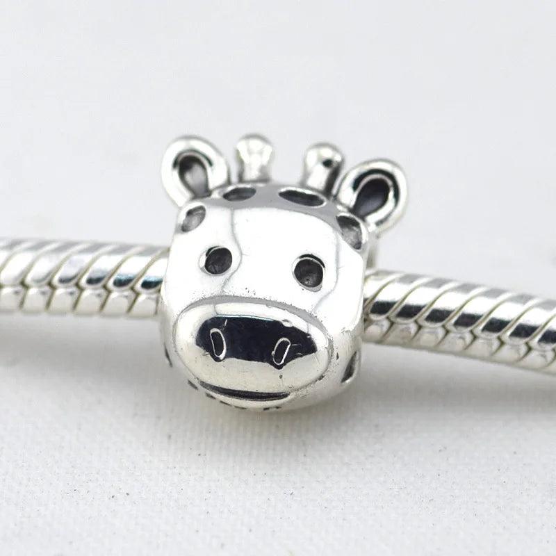 925 Sterling Silver Giraffe Bead for European Charm Bracelets
