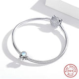 Sterling Silver Space Walk Charms Beads for Bracelet Pendant DIY