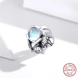 Sterling Silver Space Walk Charms Beads for Bracelet Pendant DIY