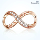 Forever Love Bow Charm Silver Plated Fits Bracelet Necklace Jewelry Pendant