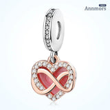 Forever Love Bow Charm Silver Plated Fits Bracelet Necklace Jewelry Pendant