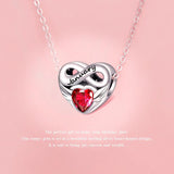 Silver Plating Birthstone Wings Heart Bead Charm DIY Jewelry