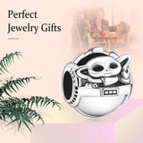Halloween Beaded Charm Bracelet Sterling Silver Charms