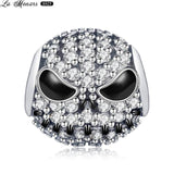 Skull Diamond Charms 925 Silver Waist Beads Halloween Bracelet