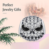 Skull Diamond Charms 925 Silver Waist Beads Halloween Bracelet