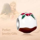 Christmas Snowball Bead Charm Plata De Ley 925