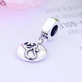 925 Silver Angel Wing Nurse Doctor Stethoscope Bead Fit Pan Charm Bracelet