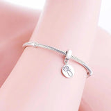 925 Silver Angel Wing Nurse Doctor Stethoscope Bead Fit Pan Charm Bracelet