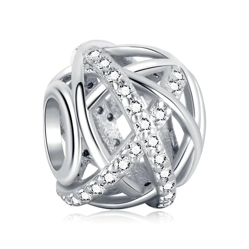 925 Silver CZ Cross Charms for Bracelets & Necklaces DIY Jewelry