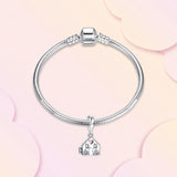 Sweet House Bead Charms for Women Castle Pendant
