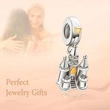 Sweet House Bead Charms for Women Castle Pendant