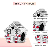 Sweet House Bead Charms for Women Castle Pendant