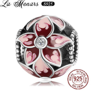 Sterling Silver Flower Round Beads Bracelet Accessory