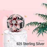 Sterling Silver Flower Round Beads Bracelet Accessory