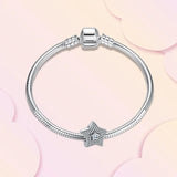 925 Silver Star Charm Zircon Beads for Jewelry Making