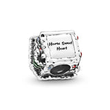 925 Silver Happy Family Christmas House Charms for Women Bracelet DIY