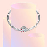 925 Silver Happy Family Christmas House Charms for Women Bracelet DIY