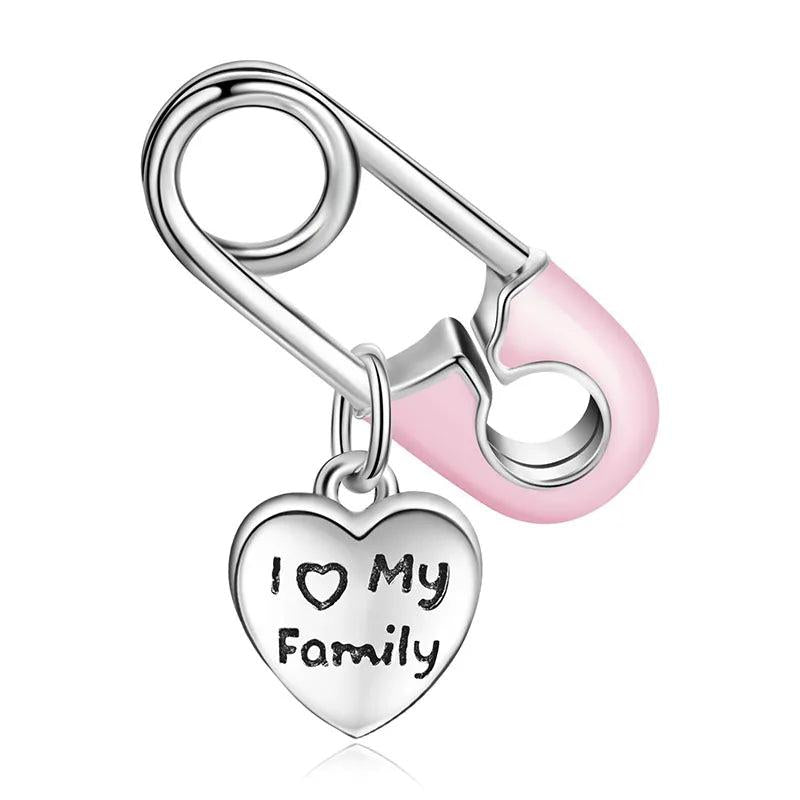 Silver Paper Clip Pendant Charm for Bracelet DIY