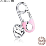Silver Paper Clip Pendant Charm for Bracelet DIY