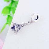 925 Sterling Silver Paris Eiffel Tower Charm Jewelry for Women