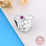 925 Silver Mom In A Million Heart Beads Bracelet Charms