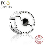 925 Silver Triangle Round Bead Stopper Clip for DIY Bracelet Making