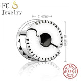 925 Silver Triangle Round Bead Stopper Clip for DIY Bracelet Making