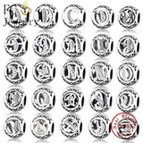 Crystal Alphabet Letter K Charms Bracelet Sterling Silver 925 Beads Berloque