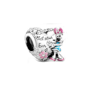 925 Sterling Silver Mother's Collection Pendant Charm for DIY Bracelet
