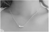 925 Sterling Silver Three squares Necklaces Pendant for Women