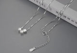 925 Sterling Silver Three squares Necklaces Pendant for Women