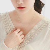925 Silver Zircon Cross Necklace Pendant for Women