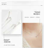 925 Silver Zircon Cross Necklace Pendant for Women
