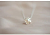 Sterling Silver Clover Pearl Necklaces for Women