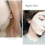 Classic Silver Stud Earrings with Austrian Crystals 8mm