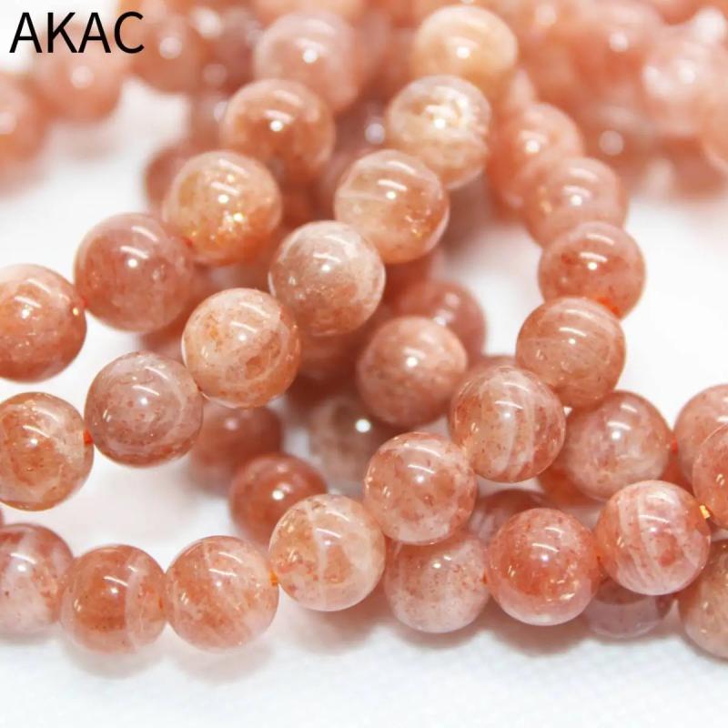 Natural Golden Sunstone Bracelet Beads 7-8mm