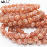Natural Golden Sunstone Bracelet Beads 7-8mm