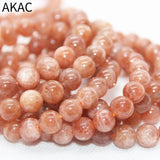 Natural Golden Sunstone Bracelet Beads 7-8mm