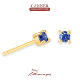 925 Silver Birthstone Stud Earring for Women 18K Christmas Cartilage