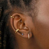 925 Silver Birthstone Stud Earring for Women 18K Christmas Cartilage