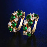 HUAMI 13 Unusual Red CZ Stud Earrings for Women