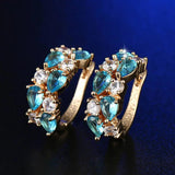 HUAMI 13 Unusual Red CZ Stud Earrings for Women